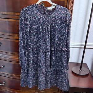 NWT LOFT Floral Long-Sleeve Dress, size Small, never worn with tags, lined